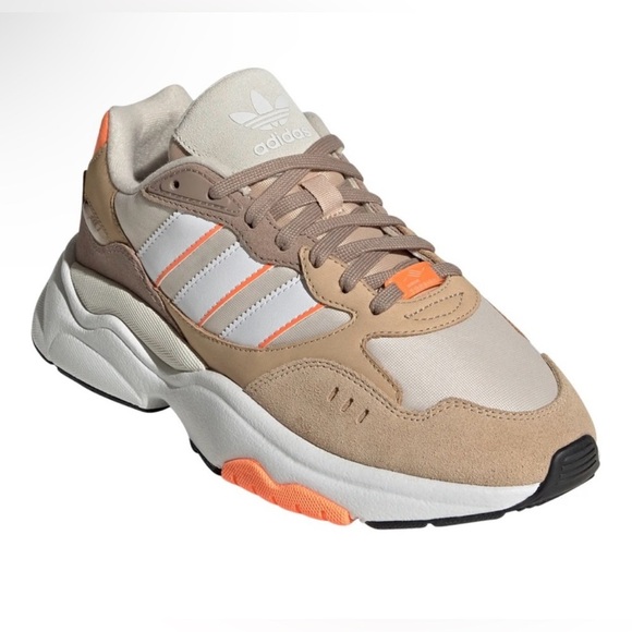 Adidas Retropy F90 Women's Sneakers in Tan and Orange Size 8 - Picture 1 of 7